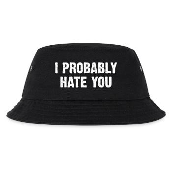I Probably Hate You - Kinder Bucket Hat - Schwarz - Vorne
