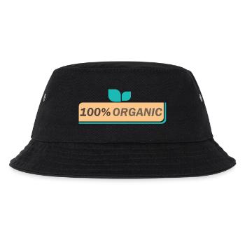 100% biologische, gesunde, natürliche Lebensmittel - Kinder Bucket Hat - Schwarz - Vorne