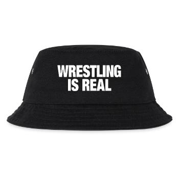 Wrestling is Real Pro Wrestling Wrestlers Fans - Kids’ Bucket Hat - black - Front