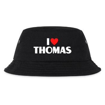 J'adore Thomas Red Heart Romantic Name Fan - Bob Enfant - noir - Devant