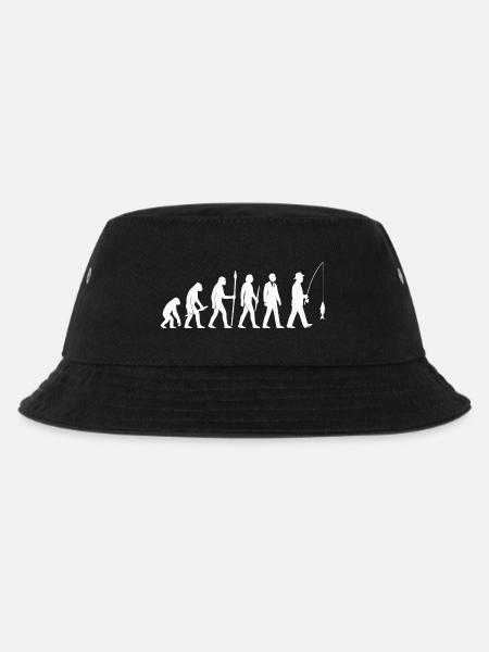 The Evolution of Fishing – Man's True Heritage - Kids’ Bucket Hat - black