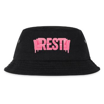 Rest Typografie Sofa Rosa Design - Kinder Bucket Hat - Schwarz - Vorne