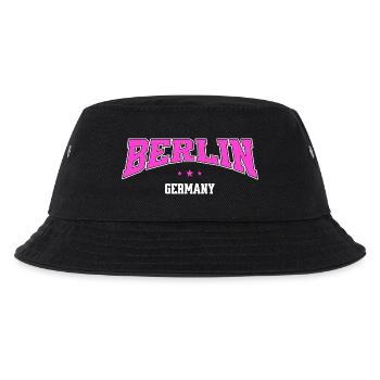 Berlin College Style Germany Lettering Pink - Kids’ Bucket Hat - black - Front