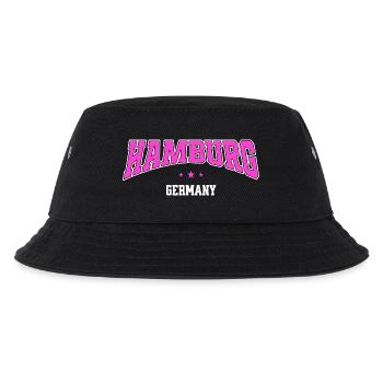 Hamburg Germany Pink College Style Design - Kids’ Bucket Hat - black - Front