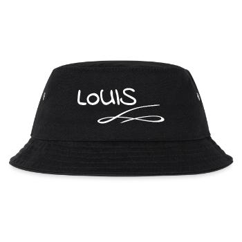 Name Louis - Kinder Bucket Hat - Schwarz - Vorne