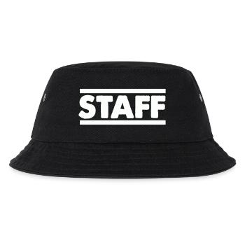Staff Schriftzug Bold Kontrast - Kinder Bucket Hat - Schwarz - Vorne
