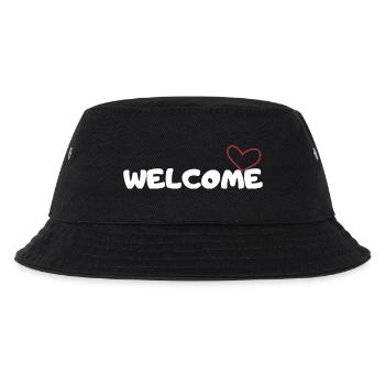 Bienvenue Herzlich Willkommen Heart Herz - Bob Enfant - noir - Devant