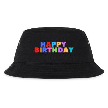 Happy Birthday Geburtstagsgruß Geburtstagsgeschenk - Kinder Bucket Hat - Schwarz - Vorne