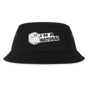 "Ich bin ein Naturtalent 20" - Kinder Bucket Hat - Schwarz - Vorne