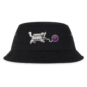 Katze Astronaut - Kinder Bucket Hat - Schwarz - Vorne