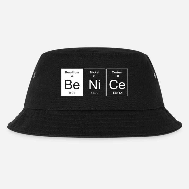 Nice - Be Nice - Kinder Bucket Hat - Schwarz