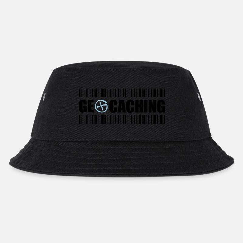 Geocaching Barcode - 2colors - 2O12 - Kinder Bucket Hat - Schwarz