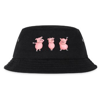 Chubby piggy - Kids’ Bucket Hat - black - Front