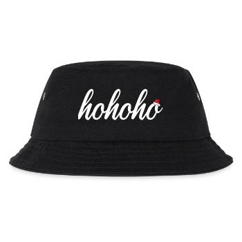 hohoho mit der Mütze vom Weihnachtsmann - Kinder Bucket Hat - Schwarz - Vorne