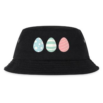 Drei Ostereier - Kinder Bucket Hat - Schwarz - Vorne