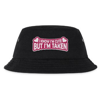 cute but taken quote - Kids’ Bucket Hat - black - Front