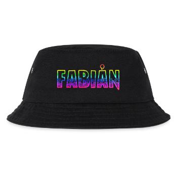 fabian rs regenbogen - Kinder Bucket Hat - Schwarz - Vorne