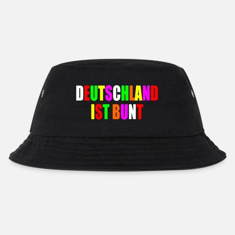 Deutschland ist bunt - Kinder Bucket Hat - Schwarz