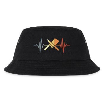 Hackbeil Messer Herzlinie - Kinder Bucket Hat - Schwarz - Vorne
