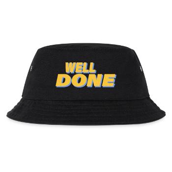WELL DONE - Kinder Bucket Hat - Schwarz - Vorne
