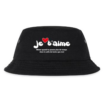 JE T'AIME T-Shirt - Lustige Zitate NEU 26 - Kinder Bucket Hat - Schwarz - Vorne