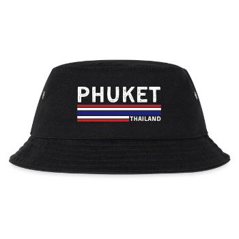 Phuket Thailand Flagge T-Shirt - Kinder Bucket Hat - Schwarz - Vorne