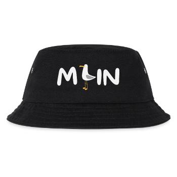 MOIN mit Möwe - Kinder Bucket Hat - Schwarz - Vorne