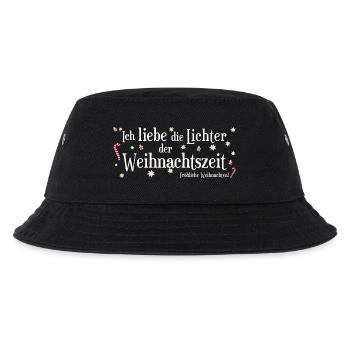 Ich liebe Weihnachten, Lichter der Weihnachtszeit - Kinder Bucket Hat - Schwarz - Vorne