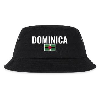 Dominica Dominicanische Flagge - Kinder Bucket Hat - Schwarz - Vorne
