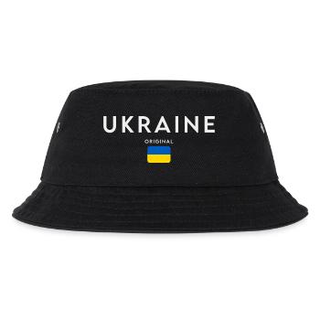 Ukrainische Flagge, Ukrainischer Stolz - Kinder Bucket Hat - Schwarz - Vorne