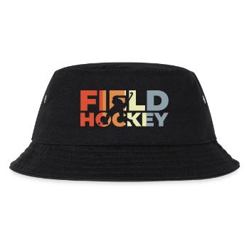 Vintage Feldhockey - Kinder Bucket Hat - Schwarz - Vorne