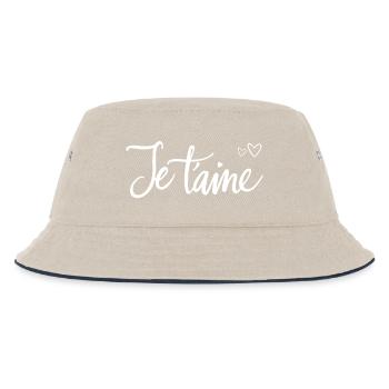 I love you - Kids’ Bucket Hat - ecru/navy - Front