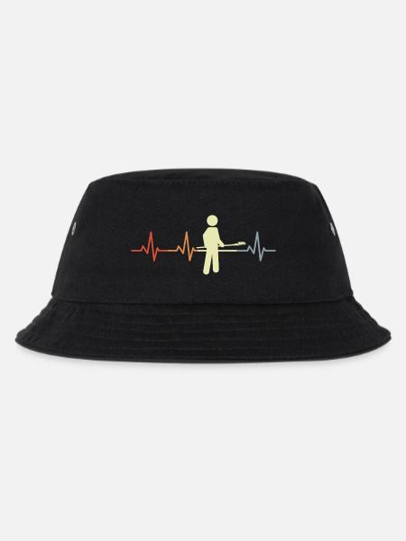 Bäcker Strichfiguren Herzklopfen - Kinder Bucket Hat - Schwarz