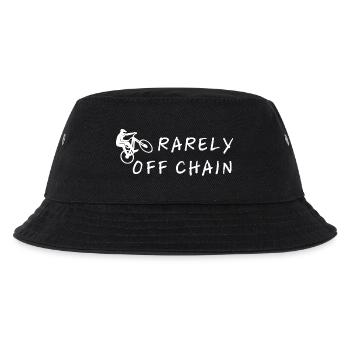 Rarely off chain – cyclist slogan motif - Kids’ Bucket Hat - black - Front