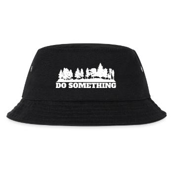 Do Something Saying Forest Trees Environment Nature Conservation - Kids’ Bucket Hat - black - Front
