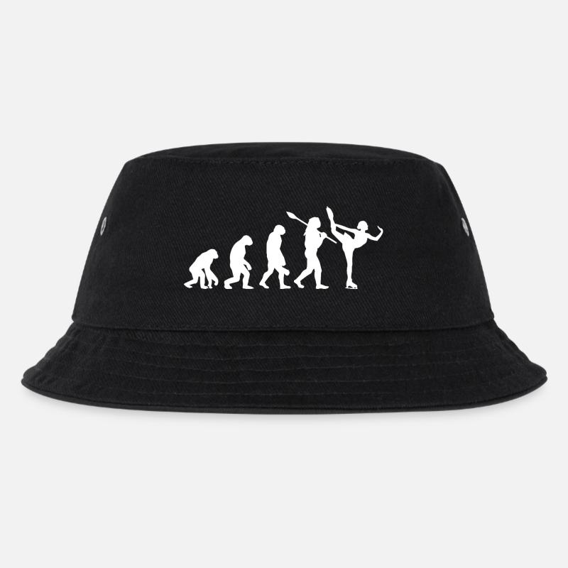 Entwicklung des Mannes, Eiskunstlauf-Mädchen, Eislauf-Mädchen - Kinder Bucket Hat - Schwarz