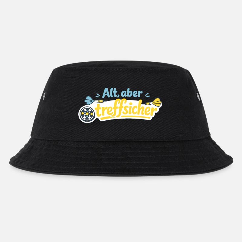 Alt, aber trefflich – Retro Darts - Kinder Bucket Hat - Schwarz