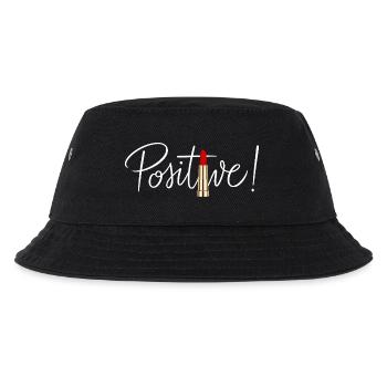 Positives Lippenstift-minimalistisches Schic-Design - Kinder Bucket Hat - Schwarz - Vorne