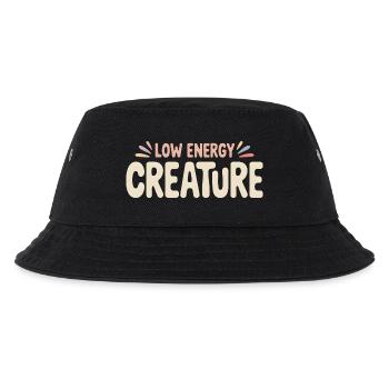 Energie niedrig | Entspannter Tierhumor - Kinder Bucket Hat - Schwarz - Vorne