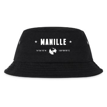 Manille Philippines Coordonnées Terre Blanc - Bob Enfant - noir - Devant