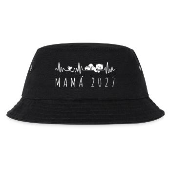 Mamá 2027 Ritmo Cardiaco - Futura Mama - Kinder Bucket Hat - Schwarz - Vorne