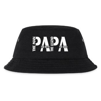 papa the man the myth the legend the hero - Kinder Bucket Hat - Schwarz - Vorne