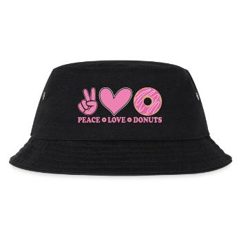 Peace Love Donuts - Kids’ Bucket Hat - black - Front