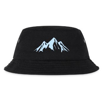 Bergsilhouette im Himmelblau - Kinder Bucket Hat - Schwarz - Vorne
