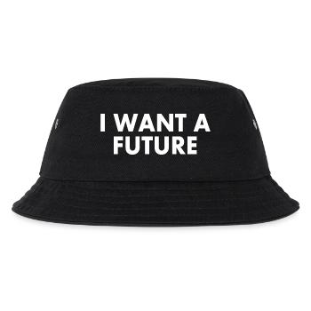 I want a future - Kinder Bucket Hat - Schwarz - Vorne