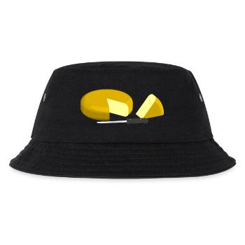 kaese cheese pizza sandwich maus mouse food27 - Kinder Bucket Hat - Schwarz - Vorne