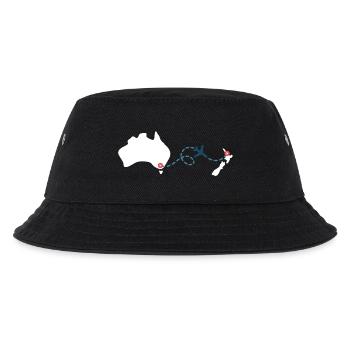 Von Australien nach Neuseeland reisen - Kinder Bucket Hat - Schwarz - Vorne