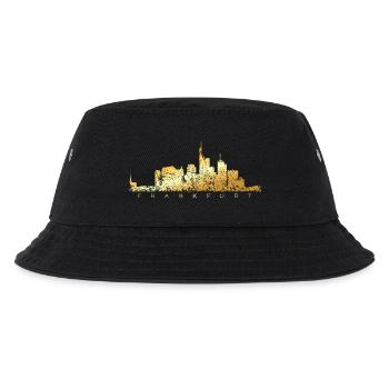 Frankfurter Skyline (Vintage Goldgelb) Frankfurt - Kinder Bucket Hat - Schwarz - Vorne