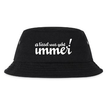 A bissel was geht immer – mit oder ohne Stenz - Kinder Bucket Hat - Schwarz - Vorne