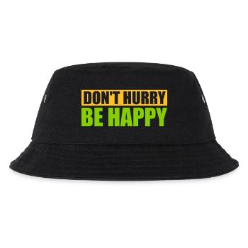 Don't hurry be happy - Kids’ Bucket Hat - black - Front